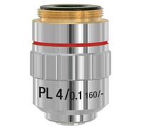 (TG. 4x) Bresser Obiettivo DIN-PL planare acromatico per microscopio 4x - NUOVO