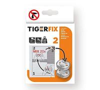 (TG. 4x3.5x0.6 cm) Tiger Tigerfix Tipo 2, Metallo, Cromato, 3,3 x 2,9 x 0.6 cm -