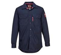 (TG. 4XL) Portwest FR89 Camicia Bizflame 88/12, Taglia 4XL, Navy - NUOVO