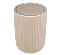 (TG. 5.5 L) WENKO Secchio con coperchio oscillante Agropoli L beige, 5,5 litri,