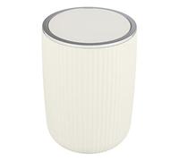 (TG. 5,5 L) WENKO Secchio con coperchio oscillante Agropoli L crema, 5,5 litri,