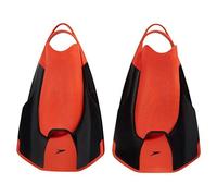 (TG. 5-6 Anni) Speedo Fastskin, Pinne Unisex Nero/Rosso 5-6 Anni - NUOVO
