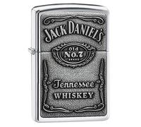 (TG. 5.7 x 3.7 x 1.2 cm) Zippo Accendino antivento Jack Daniel's - NUOVO