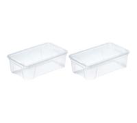 (TG. 5,7L || 35 x 21 x 12 cm (Confezione da 2)) M-Home | Box trasparente con pre