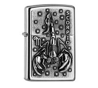 (TG. 5,83,81,2) Zippo PL 207 Scorpio Tierkr. V19 EMB Accendino, Ottone, Design