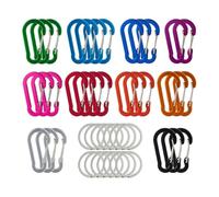 (TG. 5 cm) Relaxdays Moschettone da Campeggio, Set 30 Ganci e 14 Anelli Portachi