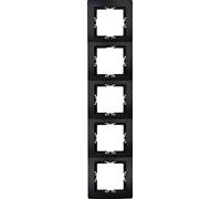 (TG. 5-fach) Kopp PARIS - Cornice di copertura a 5 prese, colore nero opaco, cor