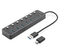 (TG. 5 Gbit/s) DIGITUS Hub USB 3.0 a 7 porte - fino a 5 Gbps - porte commutabili