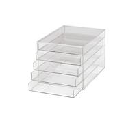 (TG. 5) Maul - Cassettiera in acrilico, formato DIN A4, 5 cassetti, trasparente
