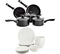 (TG. 5 pezzi/6 Pezzi) Amazon Basics 5-Piece Non Stick Induction Cookware Set - I
