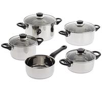 (TG. 5 pezzi) Krüger SAP - Set di 5 pentole in Acciaio Inox - NUOVO