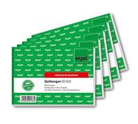 (TG. 5 pezzi) Sigel SD023 - Blocco di ricevute, non falsificabili, formato A6 or