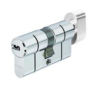 (TG. 50+35) ABUS Cilindro a pulsante kd6psn Z50/K35 mm bkn, nickel - NUOVO