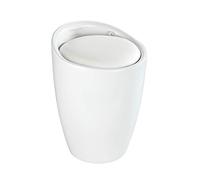 (TG. 50.5 x 36 x 36 cm) WENKO Sgabello Candy Bianco opaco - Sgabello da bagno, c