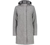 (TG. 50) CMP Wooltech long coat, Woman, Grey Mel., 50 - NUOVO