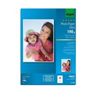 (TG. 50 fogli) SIGEL IP669 Carta fotografica Ultra, InkJet satinata, A4, 190 g,