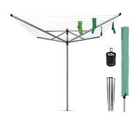 (TG. 50 Metri) Brabantia Lift-O-MATIC Stendibiancheria per Esterni con Capottina