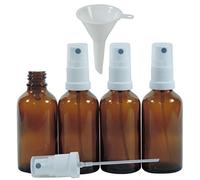 (TG. 50 ml) Viva Haushaltswaren 4 Apotheker-Sprühflaschen 50ml, Zerstäuberflas