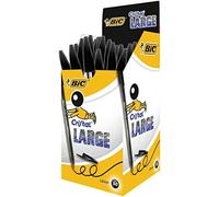 (TG. 50 pezzi) Bic Cristal Large Punta Larga 1,6 mm Confezione 50 Penne Colore N