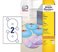 (TG. 50 Stück, 117 mm) Avery White Full Face CD/DVD Label - Laser - L7676 - NUO