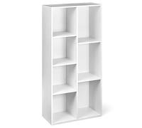 (TG. 50 x 24 x 106 cm) Amazon Basics Libreria organizer con 7 cubi, bianco, 50 x