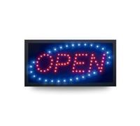 (TG. 50 x 25 x 3 cm) SECURIT - Insegna Luminosa LED Open - Per Muri o Vetrine -
