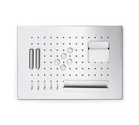 (TG. 50 x 35) Zeller Pannello Magnetico in Acciaio Inox 50 x 35 cm con Utensili,