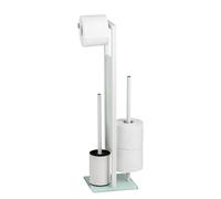 (TG. 50 x 40 x 25 cm) Vassoio WC, scopino e porta rotolo di carta igienica Wenko