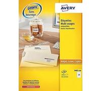 (TG. 50 x 50 mm) Avery Etichette autoadesive multiuso 100 fogli 50x50 bianco - N