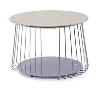 (TG. 50 x 70 x 70 cm) Links Canandaigua Tavolino, Metallo, Cappuccino, 50 x 70 x