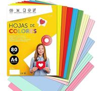 (TG. 500 hojas) Foglio colorato A4, carta colorata 80 g, ideale per lavori artig
