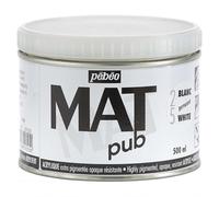 (TG. 500 ml) Pébéo 257025 acrilico opaco Pub Bianco permanente 500 ml - NUOVO