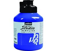 (TG. 500 ml) PEBEO Studio - Vasetto di Colore Acrilico da 500 ml, Colore: Blu Co