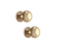 (TG. 50mm) Infinity Decor Coppia di pomelli rotondi in ottone invecchiato a mort