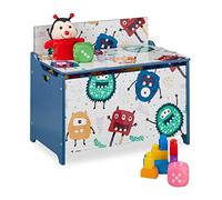 (TG. 50x60x36,5 cm) Relaxdays Cassapanca Portagiochi per la Cameretta, Organizer