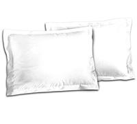 (TG. 50x70 cm) HOME LINGE PASSION Lot De 2 Taies D'Oreiller Volant Plat piqué 5