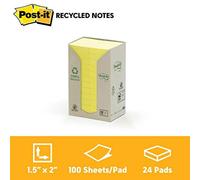 (TG. 51 mm x 38 mm) Post-It 90257 Foglietti Adesivi, Torre da 24 Blocchetti, Car