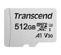 (TG. 512 GB) Transcend 512GB microSD UHS-I U3 A1 - w/Adapter, FFP - TS512GUSD300