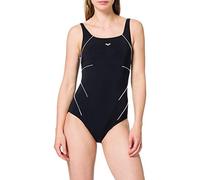 (TG. 52) Arena W Jewel One Piece, Costume da Bagno Donna, Nero (Black/White), 52