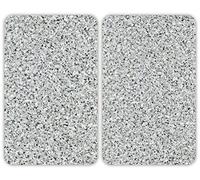 (TG. 52 x 30 x 4.5 cm) Maximex Coprifuochi Vetro Universale Granite, Set 2 Pezzi