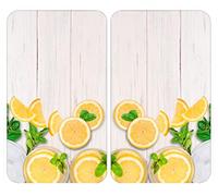 (TG. 52L x 30l cm) WENKO Coprifornelli vetro Universale Limoni set 2 pezzi set 2