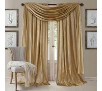 (TG. 52x84 (2 Panels) & 1 Valance) Elrene Atena Set di Tende per finestre in Fin