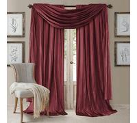(TG. 52x95 (2 Panels) & 1 Valance) Elrene Atena Set di Tende per Finestra in Fin