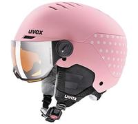 (TG. 54-58 cm) uvex rocket jr visor, casco da sci robusto per bambini, con visie