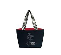 (TG. 54 x 30 cm) hello-bags. Borsa di tela premium da donna. Include cerniera es