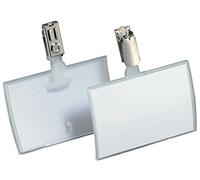 (TG. 54 x 90 mm) Durable 821619 - Portanome con Clip Ruotabile, Convesso, Apertu
