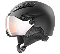 (TG. 55-57 cm) uvex hlmt 600 Visor, Casco da Sci Unisex Adulto, Black Mat, 55-57
