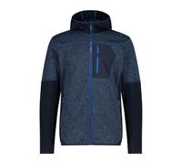 (TG. 56) CMP - Giacca da uomo in pile Knit Tech con cappuccio fisso, B.Blue-Zaff