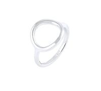 (TG. 56) Elli Anelli Donne Cerchio Rotondo Geo Statement in Argento Sterlino 925