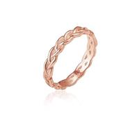 (TG. 56) Elli Anelli Donne Intrecciato Infinito Nodo Tendenza in Argento Sterlin